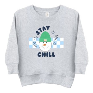 Stay Chill Checkered - Toddler Graphic Sweatshirt - 1 of 4