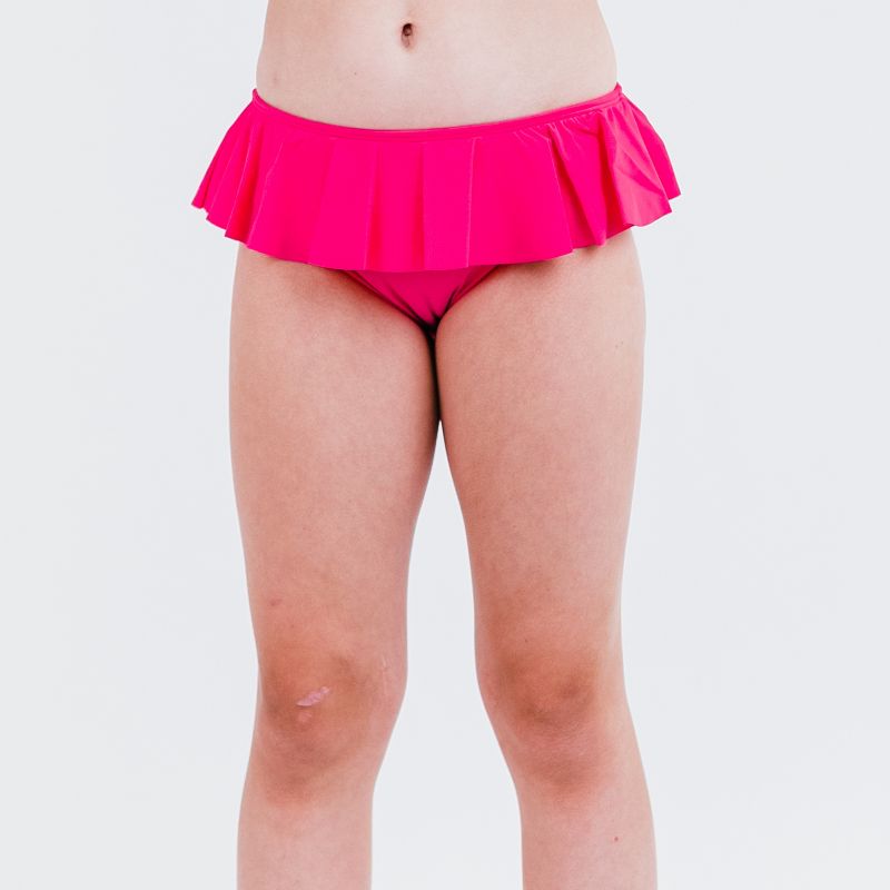 Calypsa Girl's Ruffled Full Coverage Bikini Bottom, 1 of 4