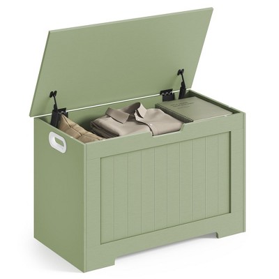 VASAGLE Farmhouse Style Storage Bench with Safety Hinges - Versatile Organization for Your Home