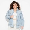 Women's Long Sleeve Oversized Denim Western Shirt - Wild Fable™ - 2 of 3