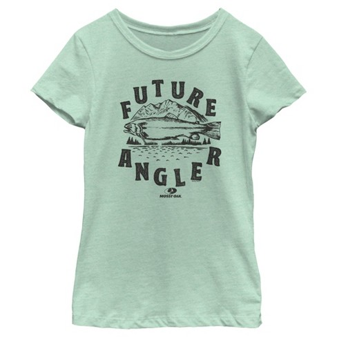 Girl's Mossy Oak Future Angler T-shirt - Mint - Medium : Target