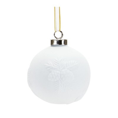 Melrose Porcelain Pine Cone Ball Ornament (Set of 6)
