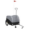 VidaXL Bike Trailer Black and Gray 99.2 lb Iron - 2 of 4