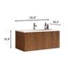 NicBex Floating Bathroom Vanity with Sink,Bathroom Sink Vanity with Drawer,24/30/36 inch Bathroom Sink Cabinet for Bathroom,Walnut/Oak/Black - 3 of 4