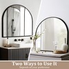 Lirago 30" Modern Black Framed Bathroom Mirror Sleek Arched Vanity Mirror with Easy Installation for Bathroom Bedroom or Entryway - 3 of 4