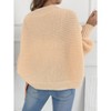 Coolmee Women's Bolero Shrug Sweater Knitted Long Sleeve Open Front Cardigan Shrugs Sweaters Fashion Tops - 3 of 4