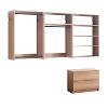 HomeStock Devi Series 31.5–94.5in. W  Modular Closet System Wall Mount Double Hanging Rods 5-Shelf Wood Closet System - 2 of 4