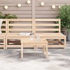 vidaXL Patio Sofas - 2 Pcs Armless Solid Pine Wood Outdoor Seating, Modular Backrest Lounge, Natural Brown Finish - 3 of 4
