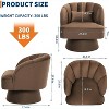 Modern Swivel Barrel Accent Chair, 360° Upholstered Armchair with Striped Backrest & Plush Padding(Set of 2) - 3 of 4