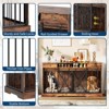 63 Inch Dog Crate Furniture with Removable Divider, Heavy Duty Dog Kennel Furniture with 2 Drawers, Wooden Dog Crate TV Stand - 4 of 4