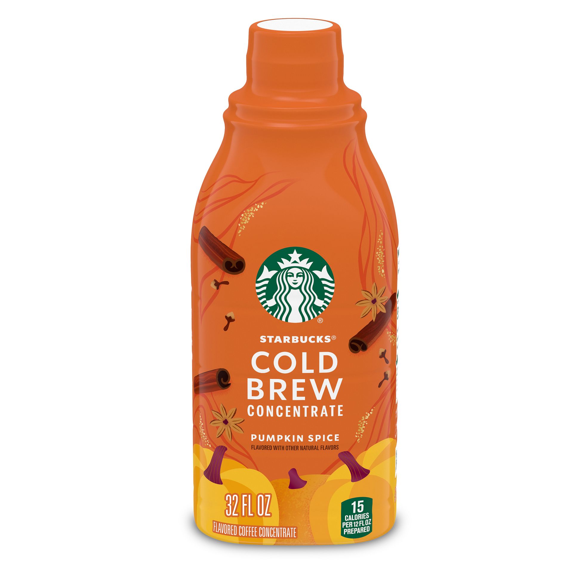 Starbucks Pumpkin Spice Flavored Cold Brew Concentrate, Multi-Serve, Naturally Flavored - 32 fl oz