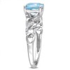 Everly Jewelry – 10K White Gold 1 3/4 TGW Blue Topaz and Diamond Fashion Ring - 4 of 4