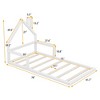 ALEXOUN Kids Floor Bed with House-Shaped Headboard & Solid Wood Slats,Platform Bed Frame for Girls Boys,No Box Spring Needed - 3 of 4