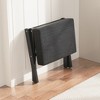 Folding Rectangle Standard Tufted Upholstered Ottoman Stool With Solid Wood Legs - 4 of 4