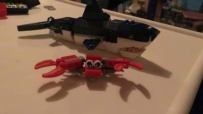 LEGO Creator 3 in 1 Sunken Treasure Mission Submarine Toy, Underwater  Creatures Transform from Octopus tp Lobster to Manta Ray, Fun Sea Animal