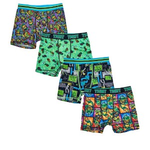 Teenage Mutant Ninja Turtles Youth Boys Boxer Briefs Underwear 4-Pack and 5-Pack - 1 of 4