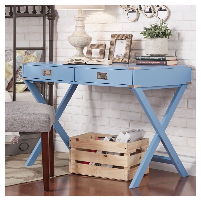 Kenton Wood Writing Desk with Drawers - Inspire Q, 4 of 10