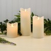 LumaBase Battery-Operated LED Wax Candles with Flickering Flame - Set of 3 - 4 of 4