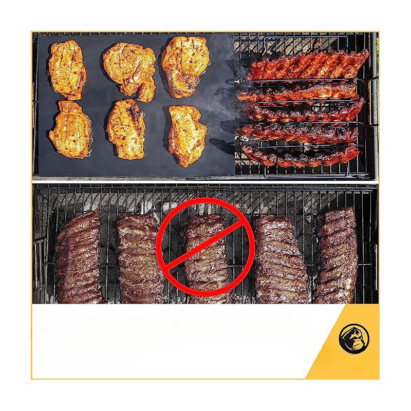 MOUNTAIN GRILLERS BBQ Rib Racks for Smoking, Sturdy & Non Stick, Holds Up to 5 Baby Back Ribs, Black, 4 of 5
