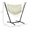Osparple Patio Hammock Chair with Stand,Outdoor Hammock Swing Chair with Side Pocket and Headrest for Indoor Outdoor Porch - 3 of 4