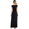 24seven Comfort Apparel V Neck Sleeveless Maternity Maxi Dress with Belt - image 3 of 4