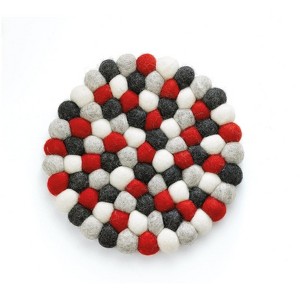 CILIO Virgin Wool Trivet "Rosso" - 1 of 2