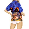 HAPPY BAY Women's Hawaiian Blouse Dresses Button Down Summer Vintage Shirt Short Sleeve Dress Shirts Halloween Costumes Tops for Women - 3 of 4
