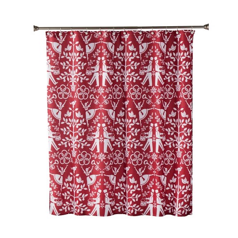 Vern Yip Christmas Carol Shower Curtain Red Skl Home Target