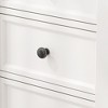 VANIRROR 51" Farmhouse Drawer Chest with Sliding Door, Tall Cabinet Organizer with Adjustable Shelves and 5 Drawers, White Accent Cabinet for Bedroom - 4 of 4