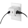Power Gear 3-Outlet Grounded Cube Tap with 2 USB Ports 2.4A Surge 245J White - 3 of 4