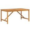 Garden Dining Table Brown Solid Acacia wood Large Durable - 2 of 4