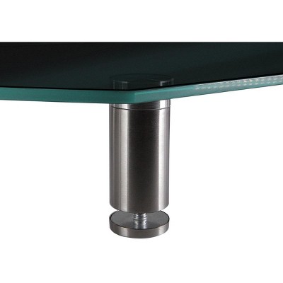 Monoprice Black Glass Desktop Stand with Adjustable Legs