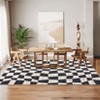 Large Modern Abstract Area Rug 9x12 Washable Stain Resistant Living Room Rug with Non Slip Backing Soft Low Pile Foldable Geometric Floor Carpet - 2 of 4