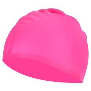 Unique Bargains Silicone Waterproof Non-Slip High-Stretch Swim Cap - 1 of 4