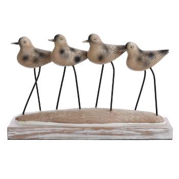 Decorative Sculpture Wooden Birds