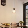 BAOURE 5.11" Black Crystal Pendant Light Fixture,Modern Kitchen Pendant Light Over Island,Indoor Crystal Mini Hanging Lighting for Kitchen Dining Room - 2 of 4