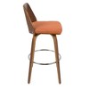 30" Fabric Mid-Century Modern Barstool with 360-Degree Swivel, Set of 2 for Kitchen or Home Bar - 4 of 4