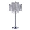 26" Antique Metal Table Lamp with Crystals and USB Port Silver - Ore International - 3 of 3
