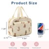 Itopfox Large Quilted Floral Makeup Bag, Cotton Travel Cosmetic Organizer with Top Handle, Multi-Layer Toiletry Pouch for Women and Girls - 2 of 4