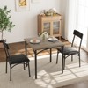 Dining Table Set for 2, Kitchen Table and Chairs, Square Dining Room Table Set with 2 Upholstered Chairs, for Small Space, Apartment - 3 of 4
