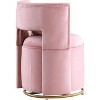 Acekool 360° Swivel Lounge Chair with Storage - Pink Velvet & Round Design - 2 of 4