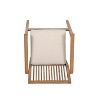 MOEPISY Set of 2 Patio Dining Chair, Sturdy Acacia Wood, Comfortable Waterproof Seating, 400 lbs Capacity, Brown Color Frame - 4 of 4