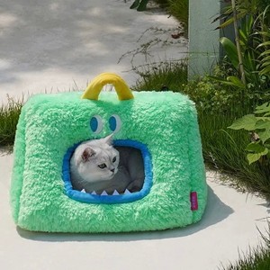 ZEZE Semi-Enclosed Plush Pet Bed - 1 of 4