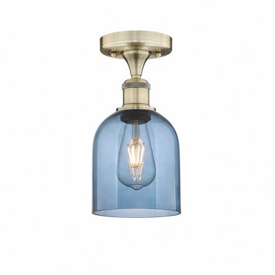 Bella - 1 Light Semi-Flush Mount In Industrial Style-9.63 Inches Tall and 5.5 Inches Wide