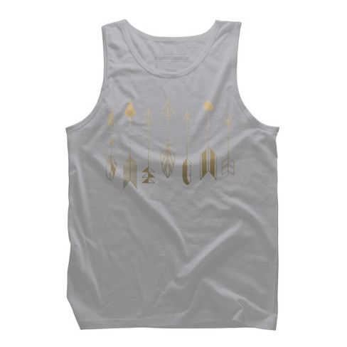 Men's Design By Humans Be Brave Little Arrow (gold) By staceyroman Tank Top - image 1 of 4