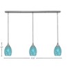 Toltec Lighting Any 3 - Light Chandelier in  Brushed Nickel with 5" Turquoise Fusion Shade - 2 of 2