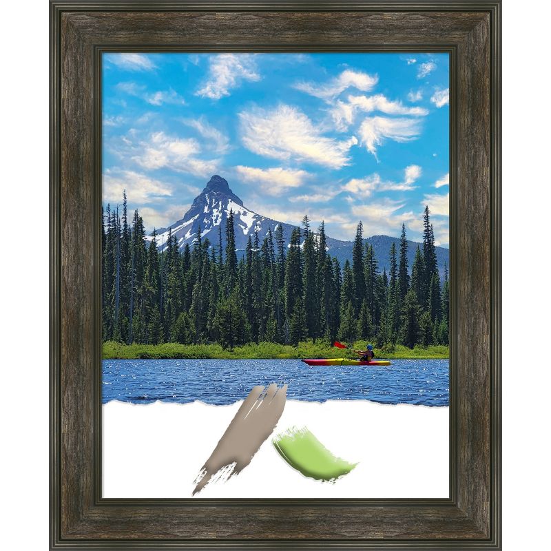 Amanti Art Rail Rustic Char Picture Frame, 1 of 11