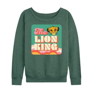 Women's - Disney - Retro Styled Lightweight French Terry Wide Neck Long Sleeve Shirt - 1 of 4