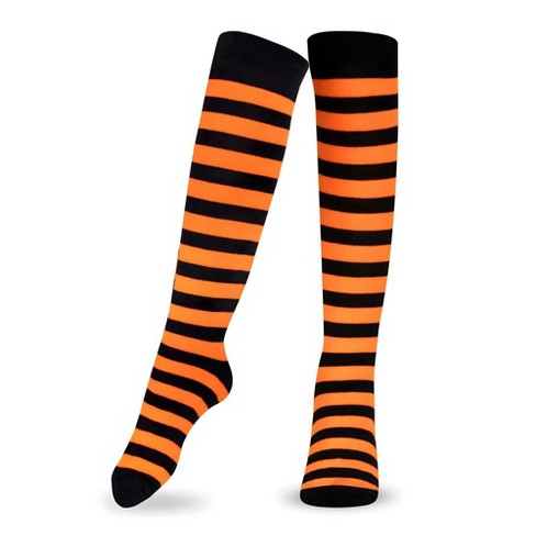 Dress Up America Cotton Knee High Socks For Kids Black Orange 4 Target