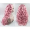 Unique Bargains Women's Long Water Wave Lace Front Wigs with Wig Cap 24" 1PC - 3 of 4